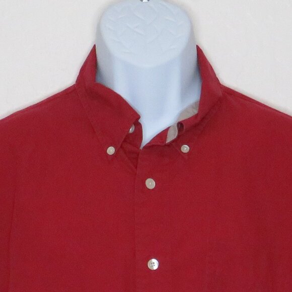 Haggar* Men's Long Sleeve Button Down Curved Hem Single Pocket Shirt~ Size Large - Picture 10 of 10